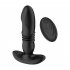 3PCS Kit Telescopic Vibrating Butt Plug Anal Vibrator Wireless Remote Sex Toys for Women Black