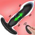3PCS Kit Telescopic Vibrating Butt Plug Anal Vibrator Wireless Remote Sex Toys for Women Black