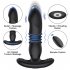 3PCS Kit Telescopic Vibrating Butt Plug Anal Vibrator Wireless Remote Sex Toys for Women Black