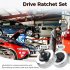 3PCS Mini Ratchet Socket Wrench Whole Steel Palm Ratchet Handle Socket Wrench Hand Tools 1 4 3 8 1 2inch 3 piece set