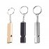 3PCS Outdoor Survival Whistle Aluminum Alloy Double Tube Dual Frequency High Volume First Aid Whistle Outdoors Tool silver gold black
