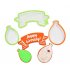 3Pcs Pack Balloon Happy Birthday Cutter Mold Plastic Biscuit Mould Fondant Cake Decoration Baking Mold 35g