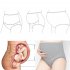 3Pcs Set Pregnant Women Underpants Briefs Cartoon High Waist Adjustable Maternity Shorts Pink skin blue XXL