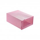 3Pcs Thicken Transparent Dustproof Moistureproof Storage Box for Women Men Shoes pink 31 21 5 12 5cm