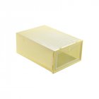 3Pcs Thicken Transparent Dustproof Moistureproof Storage Box for Women Men Shoes yellow 33 23 13cm