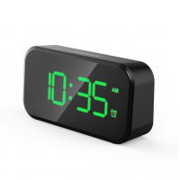 Small Digital Alarm Clock for Heavy Sleepers with 100dB Extra Loud Alarm USB Charger Alarm Clock for Bedroom  Green font