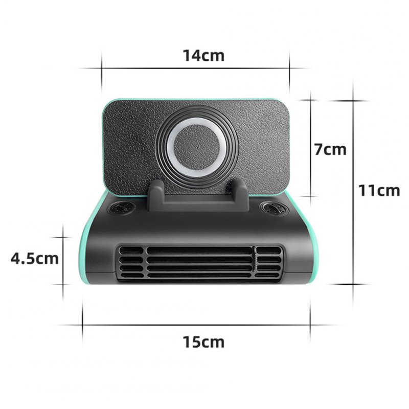 4-in-1 Car Fan Center Console Cooling Fans Wireless Charging Mobile Phone Holder 