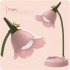 3W LED Desk Lamp Table Light Adjustable Gooseneck Rechargeable Battery Night Light With Mobile Phone Holder For Kids green