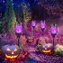 3W Led Solar Flame Light IP65 Waterproof Halloween Outdoor Courtyard Lamp Lawn Ornaments For Garden Patio Driveway Pathway Warm color