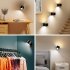 3W Wall Sconces USB Rechargeable 2000mAh Battery Operated 3 Color Temperature Dimmable Wall Lighting For Bedroom Living Room Kitchen White
