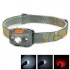 3W White Red Light Ultra Light Waterproof Glare Migration Mountaineering Fishing Camping Outdoor Gray Cat Eye Lamp gray