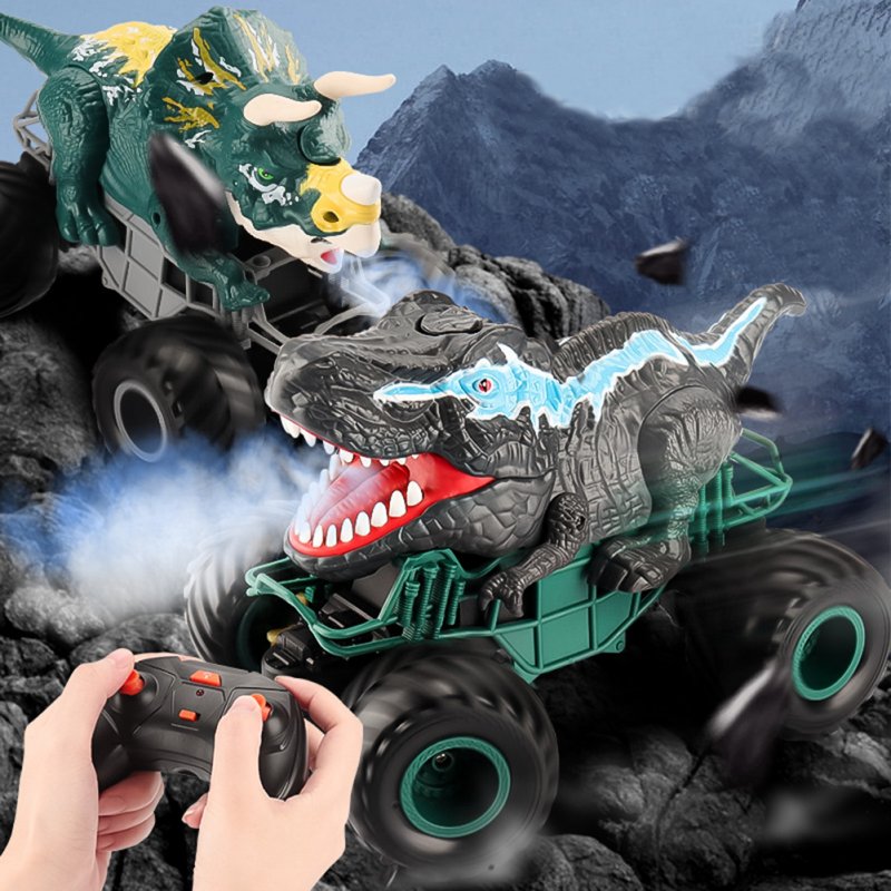 2.4g Spray Dinosaur Remote Control Car Rex Climbing Off-road Vehicle Tyrannosaurus Rex Car Grey