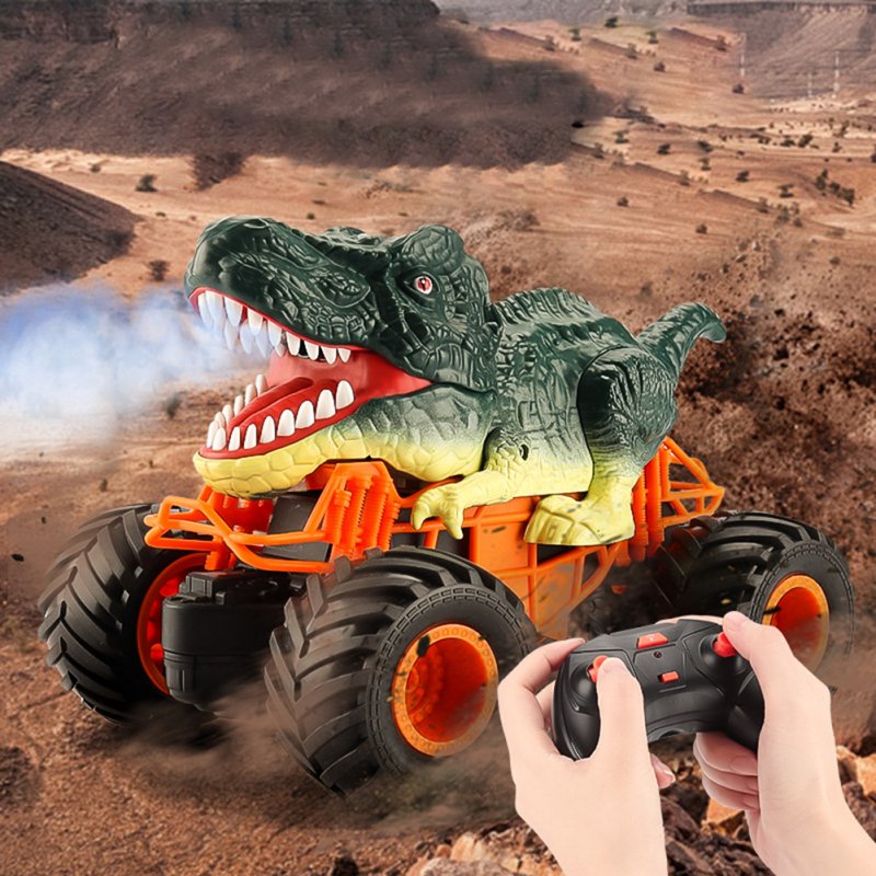 2.4g Spray Dinosaur Remote Control Car Rex Climbing Off-road Vehicle Tyrannosaurus Rex Car Grey