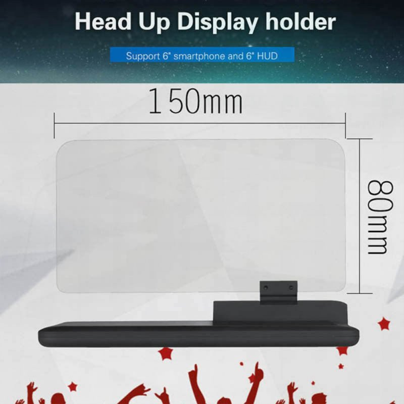 H6 6-inch Screen Car  Hud  Head-up  Display Projector Universal Phone Navigation Gps Mount 