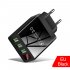3a Usb Wall Charger Digital Display Quick Charging 3 0 Power Adapter Compatible For Iphone 13 12 Pro Max black US Plug