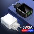 3a Usb Wall Charger Digital Display Quick Charging 3 0 Power Adapter Compatible For Iphone 13 12 Pro Max black US Plug