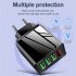 3a Usb Wall Charger Digital Display Quick Charging 3 0 Power Adapter Compatible For Iphone 13 12 Pro Max black EU Plug