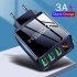 3a Usb Wall Charger Digital Display Quick Charging 3 0 Power Adapter Compatible For Iphone 13 12 Pro Max black US Plug