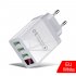 3a Usb Wall Charger Digital Display Quick Charging 3 0 Power Adapter Compatible For Iphone 13 12 Pro Max white US Plug