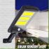 3cob Outdoor Solar  Led  Street  Lamp 3 Lighting Modes Pir Sensor Human Body Sensing   Light Sensor Waterproof Wall Light Outdoor Decor With remote control JY16