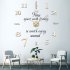 3d Diy Sticker Wall Clock Silent Non ticking Retro Wall Clock Home Office Decor Gift 37 Inches  70 90cm  black