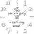 3d Diy Sticker Wall Clock Silent Non ticking Retro Wall Clock Home Office Decor Gift 37 Inches  70 90cm  black