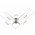 3d Diy Sticker Wall Clock Silent Non ticking Retro Wall Clock Home Office Decor Gift 37 Inches  70 90cm  black