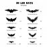 3d Halloween Led Bats Light Bat Stickers Waterproof Decorative Wall Sticker For Home Decor Indoor Party Decorations 12pcs opp