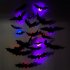 3d Halloween Led Bats Light Bat Stickers Waterproof Decorative Wall Sticker For Home Decor Indoor Party Decorations 12pcs opp