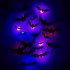 3d Halloween Led Bats Light Bat Stickers Waterproof Decorative Wall Sticker For Home Decor Indoor Party Decorations 12pcs opp