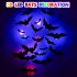3d Halloween Led Bats Light Bat Stickers Waterproof Decorative Wall Sticker For Home Decor Indoor Party Decorations 12pcs opp