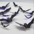 3d Halloween Led Bats Light Bat Stickers Waterproof Decorative Wall Sticker For Home Decor Indoor Party Decorations 12pcs opp