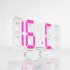 3d Led Digital Wall Clock Electronic Table Clock With Memory Function For Living Room Wall Decor Black Shell Blue