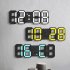 3d Led Digital Wall Clock Electronic Table Clock With Memory Function For Living Room Wall Decor Black Shell Blue