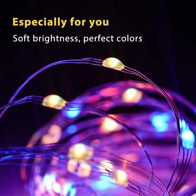 Led Christmas Tree Lamp Bluetooth App Controlled RGB Colorful Usb String Lights 