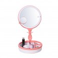  LED Folding Cosmetic Mirror Pink