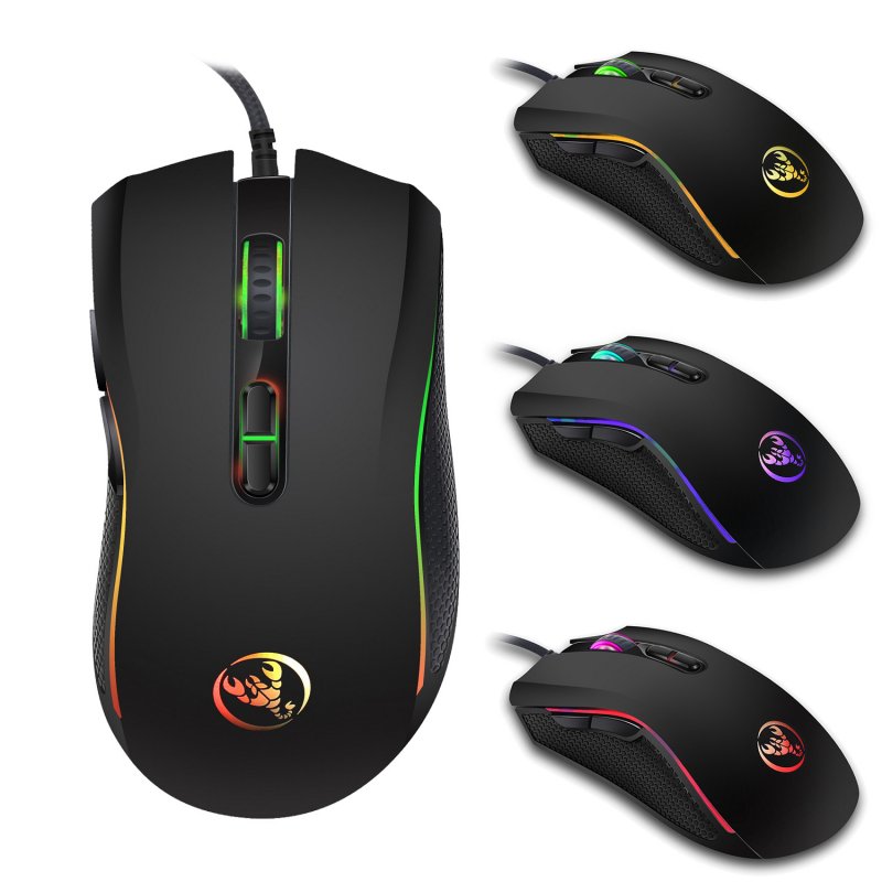 3200DPI 7 Buttons 7 Colors LED Optical USB Wired Mouse Computer Gaming Mouse for Pro Gamer