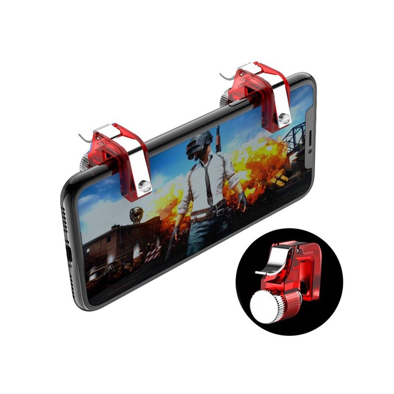 Metal Smart Phone Mobile Gaming Trigger for PUBG Mobile Gamepad Fire Button Aim Key L1 R1 Shooter PUBG Controller 