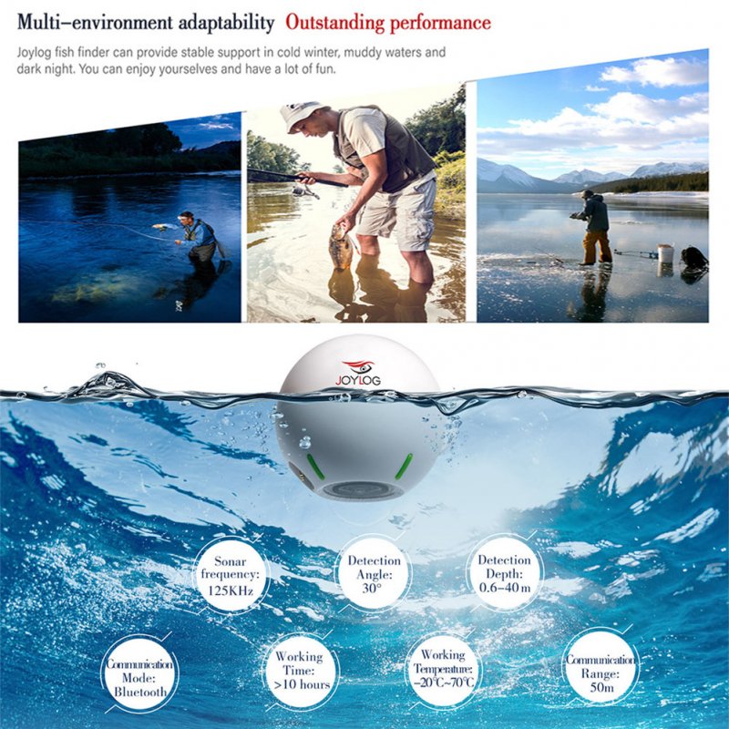 Portable Wireless Fish Finder High-definition Smart Sonar Depth Finder for Kayak/ice/boat Fishing 