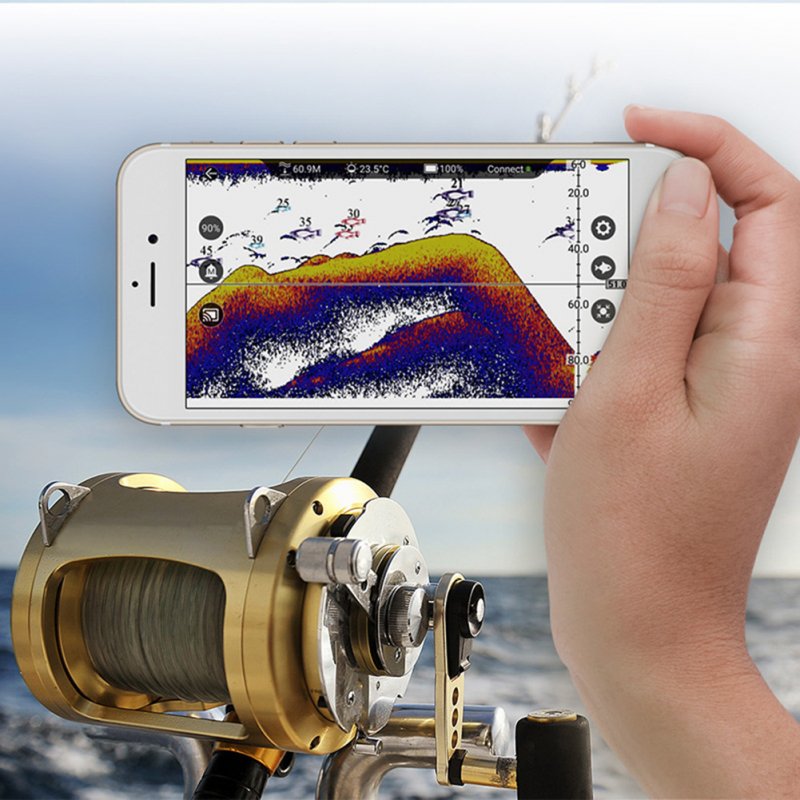 Portable Wireless Fish Finder High-definition Smart Sonar Depth Finder for Kayak/ice/boat Fishing 