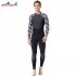 3mm Couples Wetsuit Warm Neoprene Scuba Diving Spearfishing Surfing Wetsuit Male black white XXL