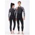 3mm Couples Wetsuit Warm Neoprene Scuba Diving Spearfishing Surfing Wetsuit Male black white L