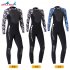 3mm Couples Wetsuit Warm Neoprene Scuba Diving Spearfishing Surfing Wetsuit Male black white XL