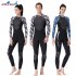 3mm Couples Wetsuit Warm Neoprene Scuba Diving Spearfishing Surfing Wetsuit Female black blue S