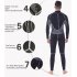 3mm Neoprene Wetsuit One Piece Close Body Diving Suit for Men Scuba Dive Surfing Snorkeling Spearfishing Plus Size black S