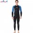3mm Wetsuit Warm Neoprene Scuba Diving Spearfishing Surfing Long Sleeves Wetsuit Black blue L