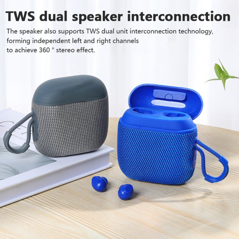 TG809 2 In 1 Portable Wireless Speaker Earbuds Combo Mini Surround Stereo Sound With Earbuds For Home Party Outdoor Travel 