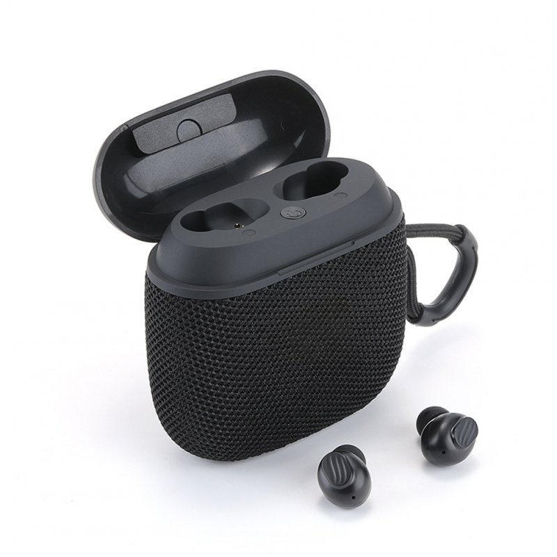 TG809 2 In 1 Portable Wireless Speaker Earbuds Combo Mini Surround Stereo Sound With Earbuds For Home Party Outdoor Travel 