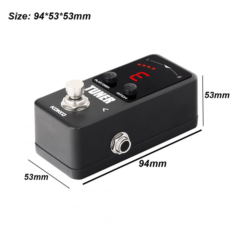 KOKKO Mini Pedal Tuner Guitarra Guitar Bass Violin Ukelele Stringed Instruments Tuner Effect Device  