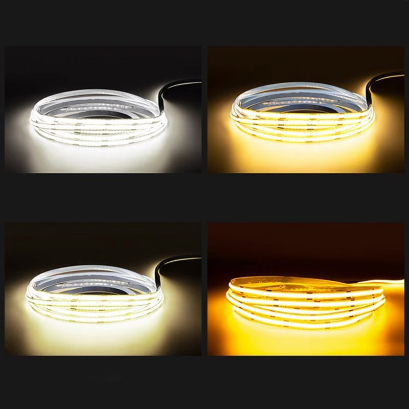 0.9w 5 Meter LED COB Strip Lights With Strong Adhesive Super Bright Energy Saving High Density Linear Lighting Under Cabinet Lights 